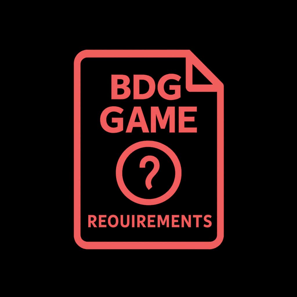 Badge illustrating BDG Game Requirements.