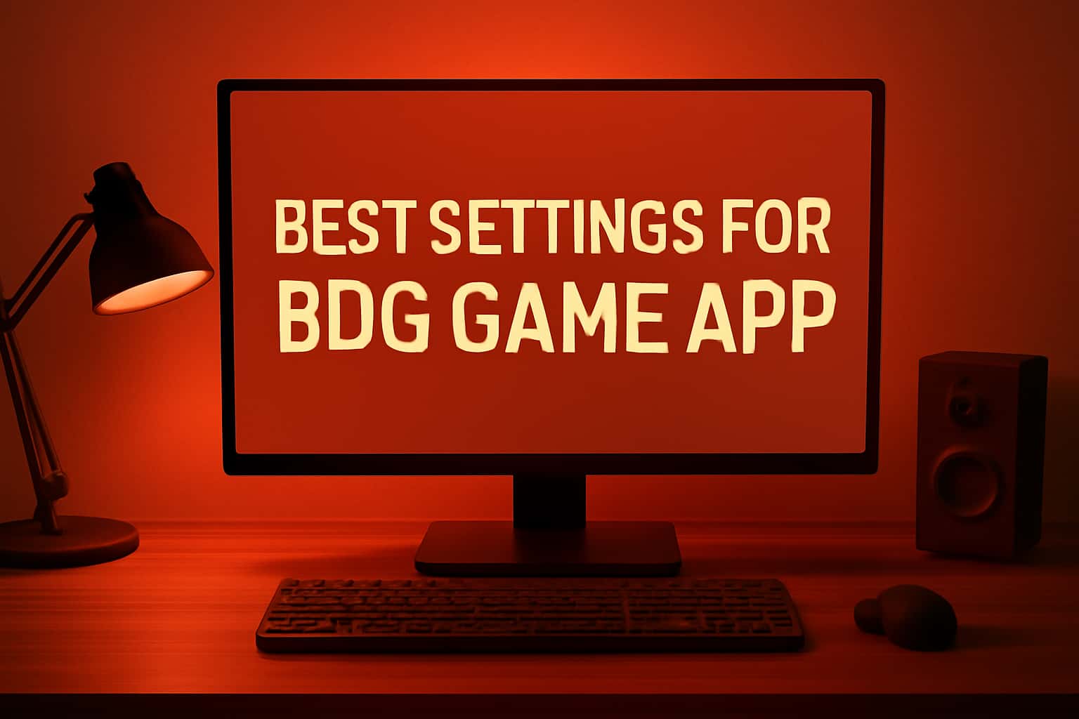 An informational graphic showcasing optimal settings for the BDG Game App.
