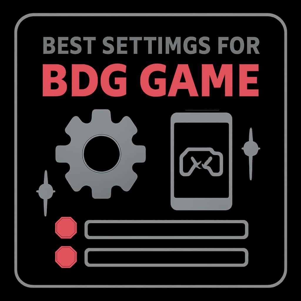 Illustration detailing settings adjustments for BDG Game App.