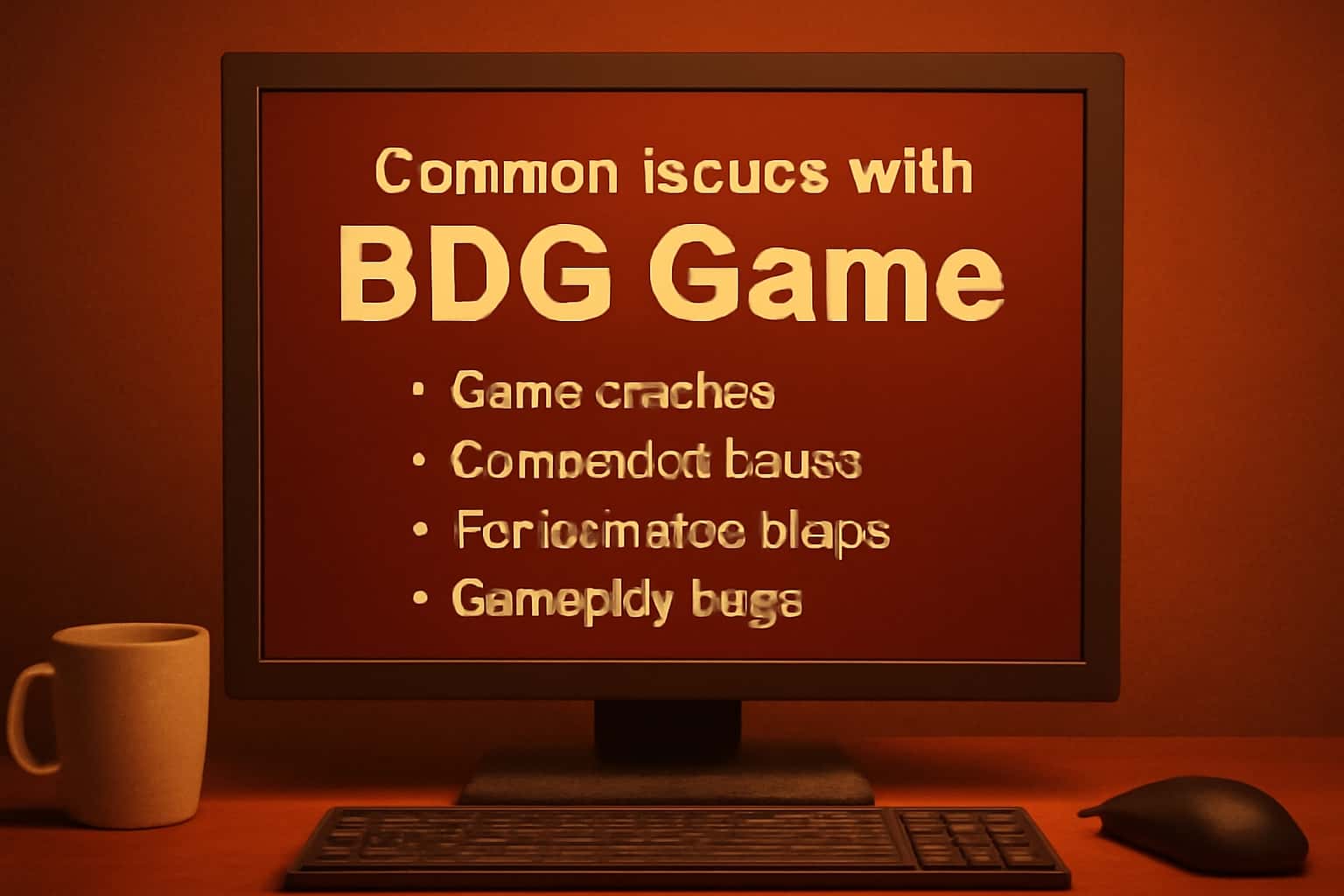 Informational graphic about Common Issues with BDG Game.