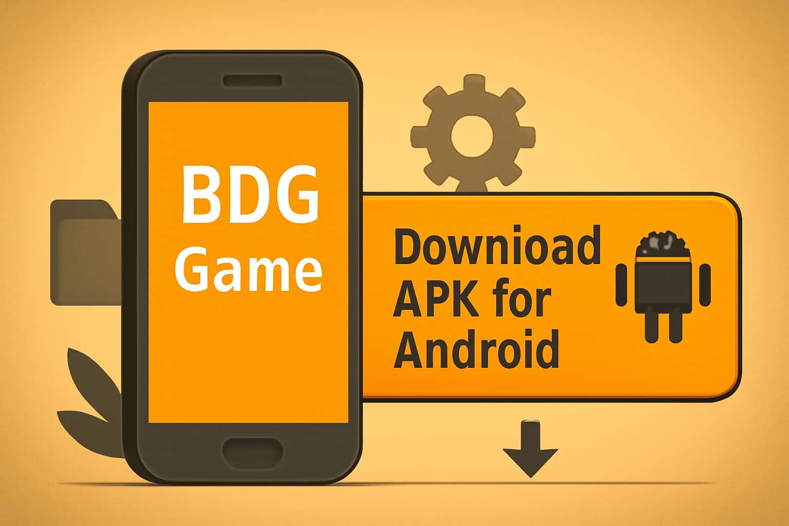 A neutral informational scene showcasing the process of downloading BDG Game APK for Android.