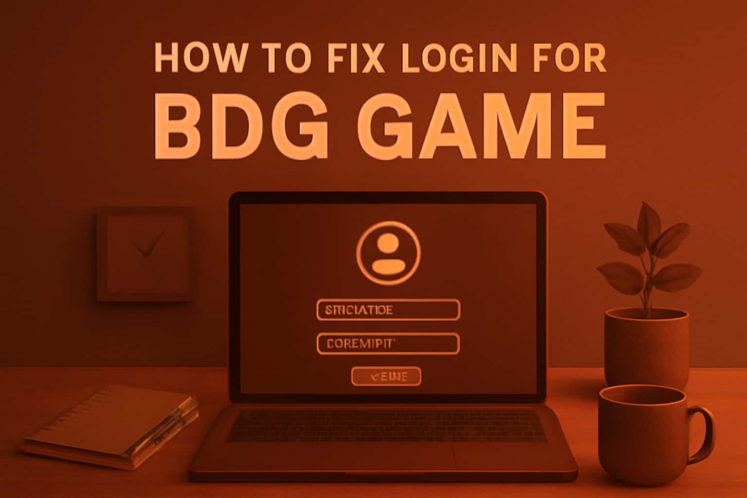 Informational graphic about fixing login issues for BDG Game