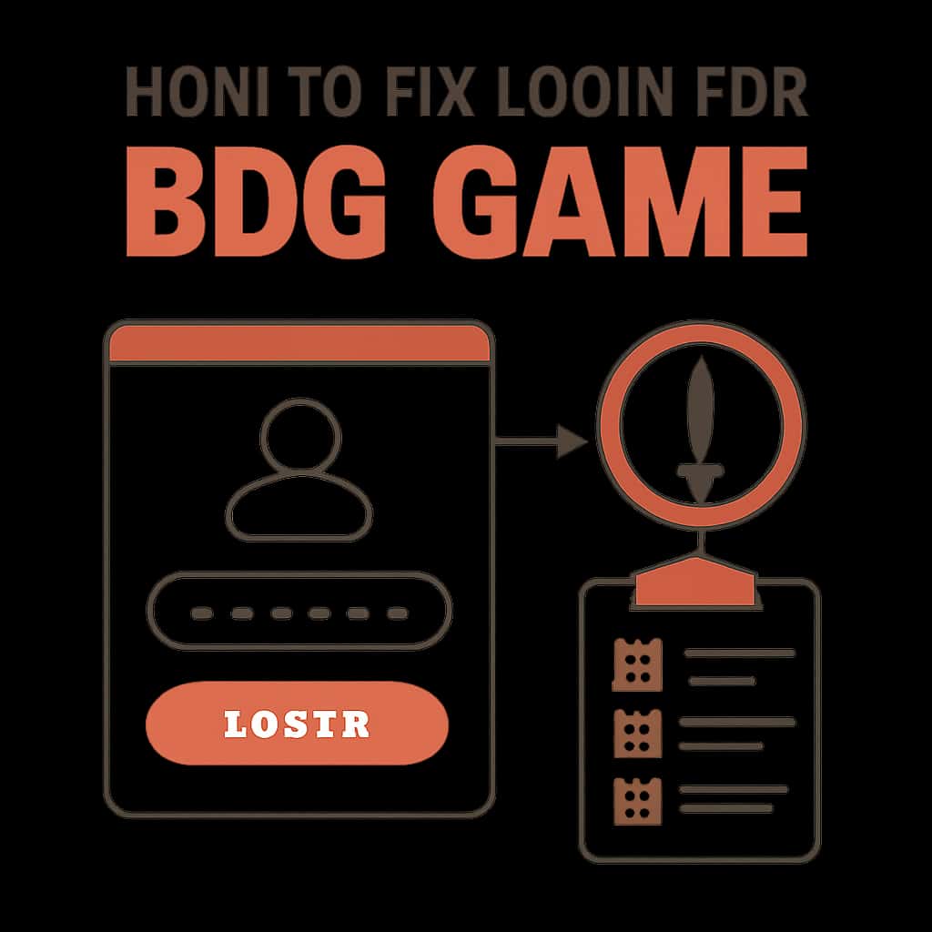 Illustration showing steps to troubleshoot BDG Game login