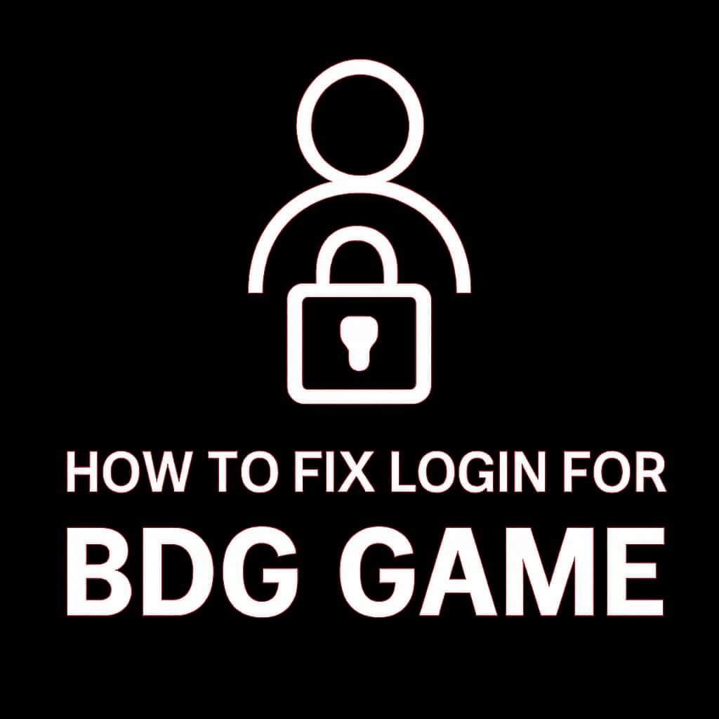 Badge depicting login help for BDG Game