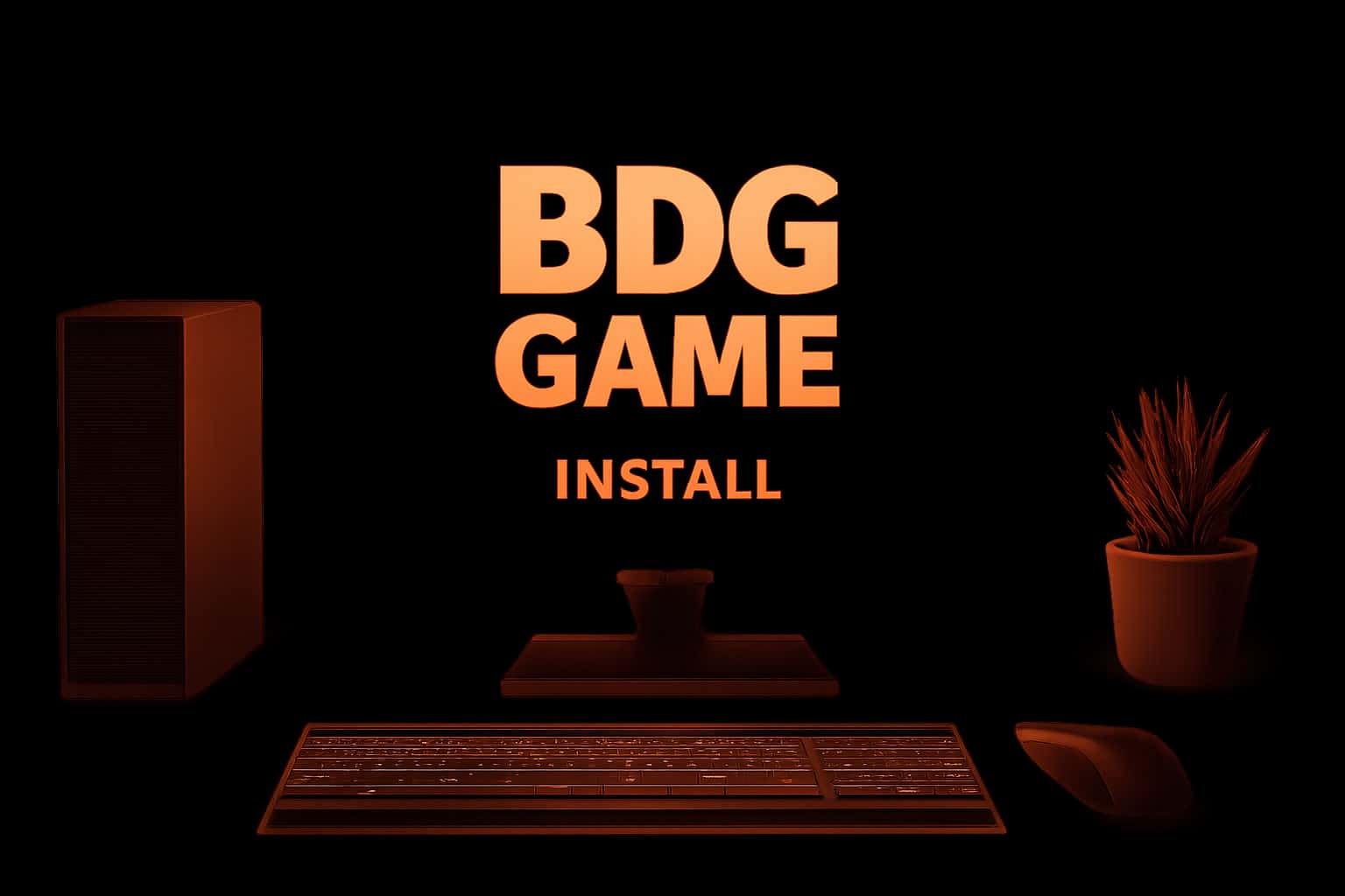 Informational scene about BDG Game Install with prominent text.