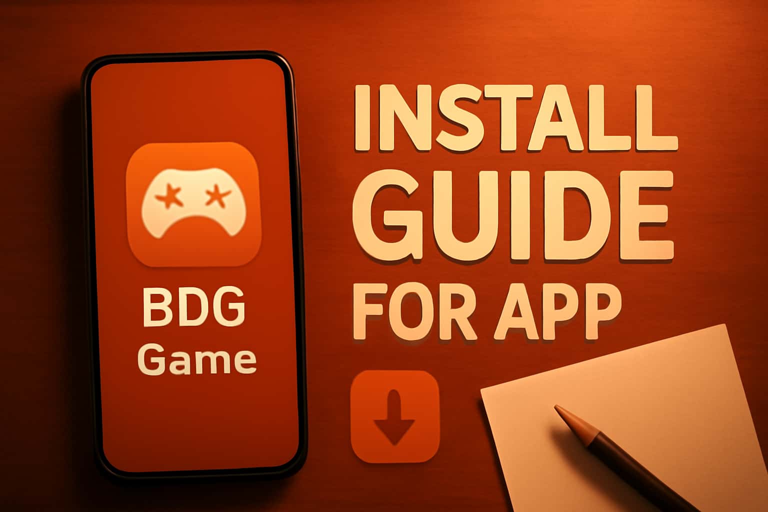 Detailed informational scene about the installation process for the BDG Game App.
