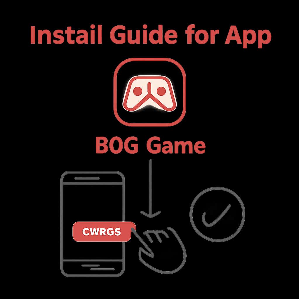 Diagram explaining the installation steps for the BDG Game App.