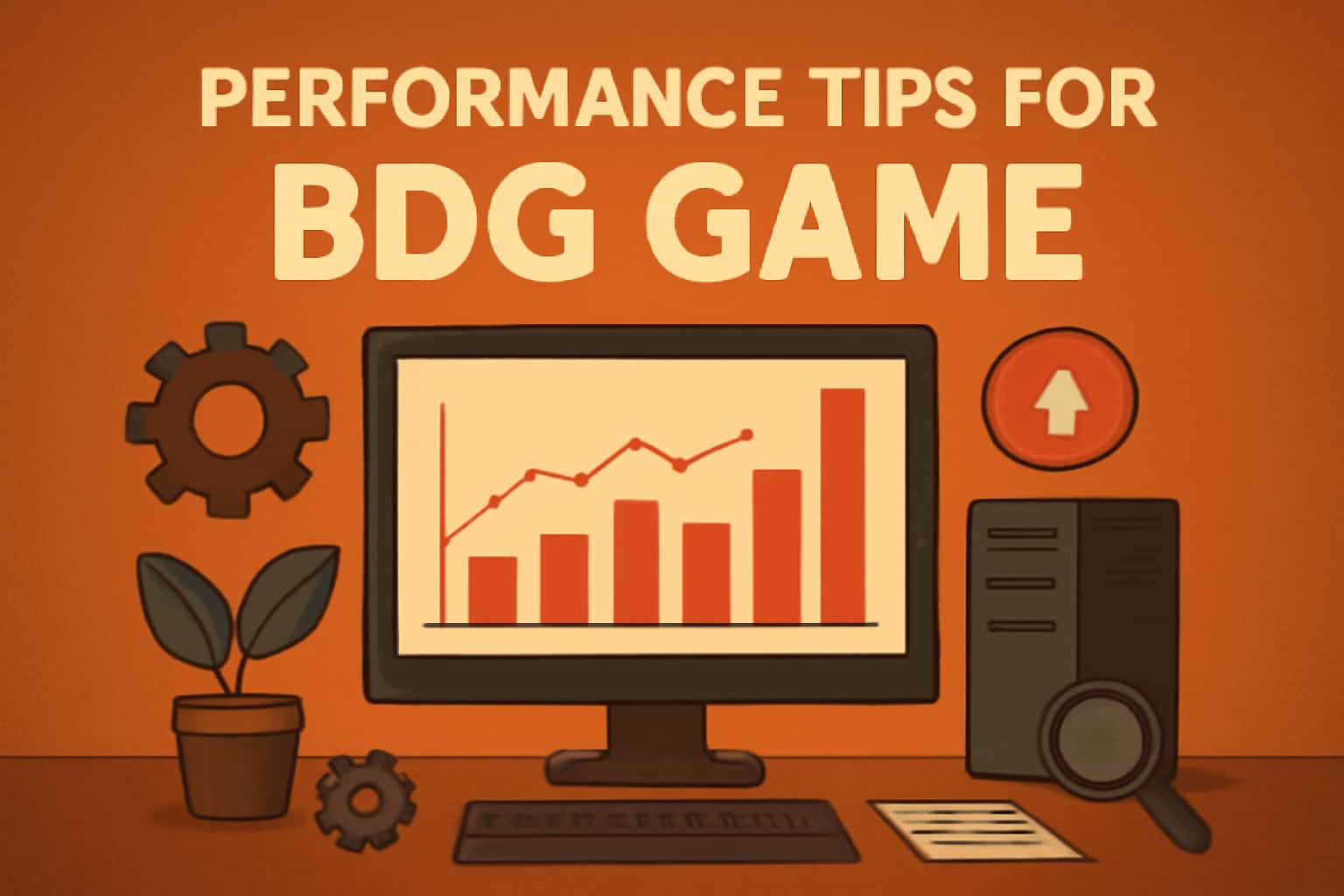 An informative scene illustrating performance tips for BDG Game.