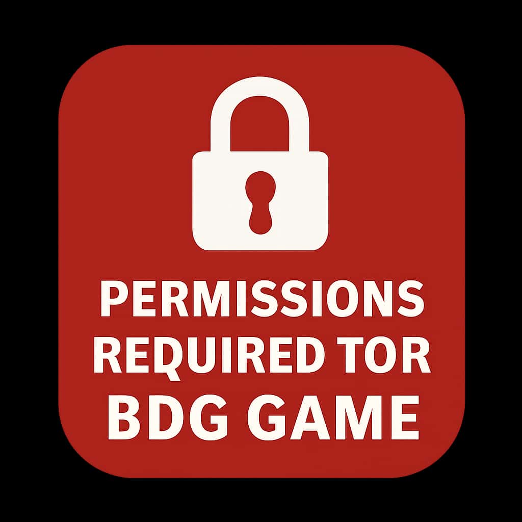 An icon symbolizing the permissions required for BDG Game, with a clean design.