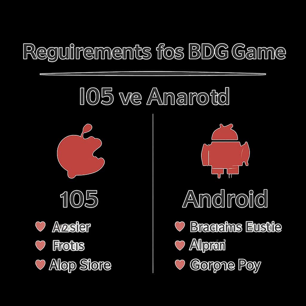 Illustration of system requirements for BDG Game.