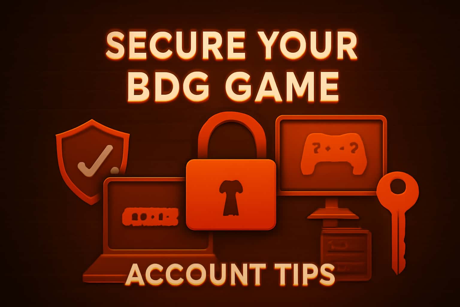Informational graphic about securing BDG Game account.